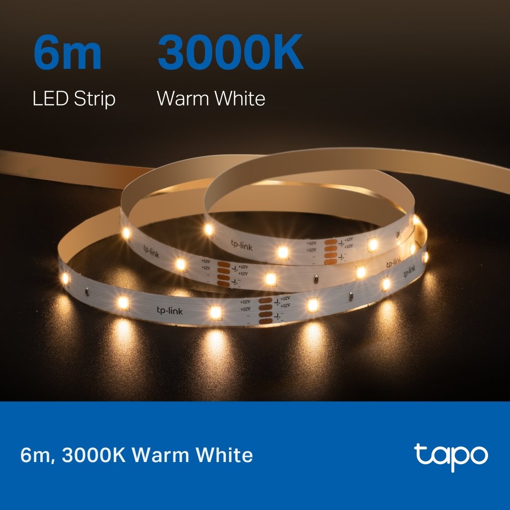 TP-link Tapo L901-6, Bílý smart LED pásek s 2 pohybovými senzory, 6m