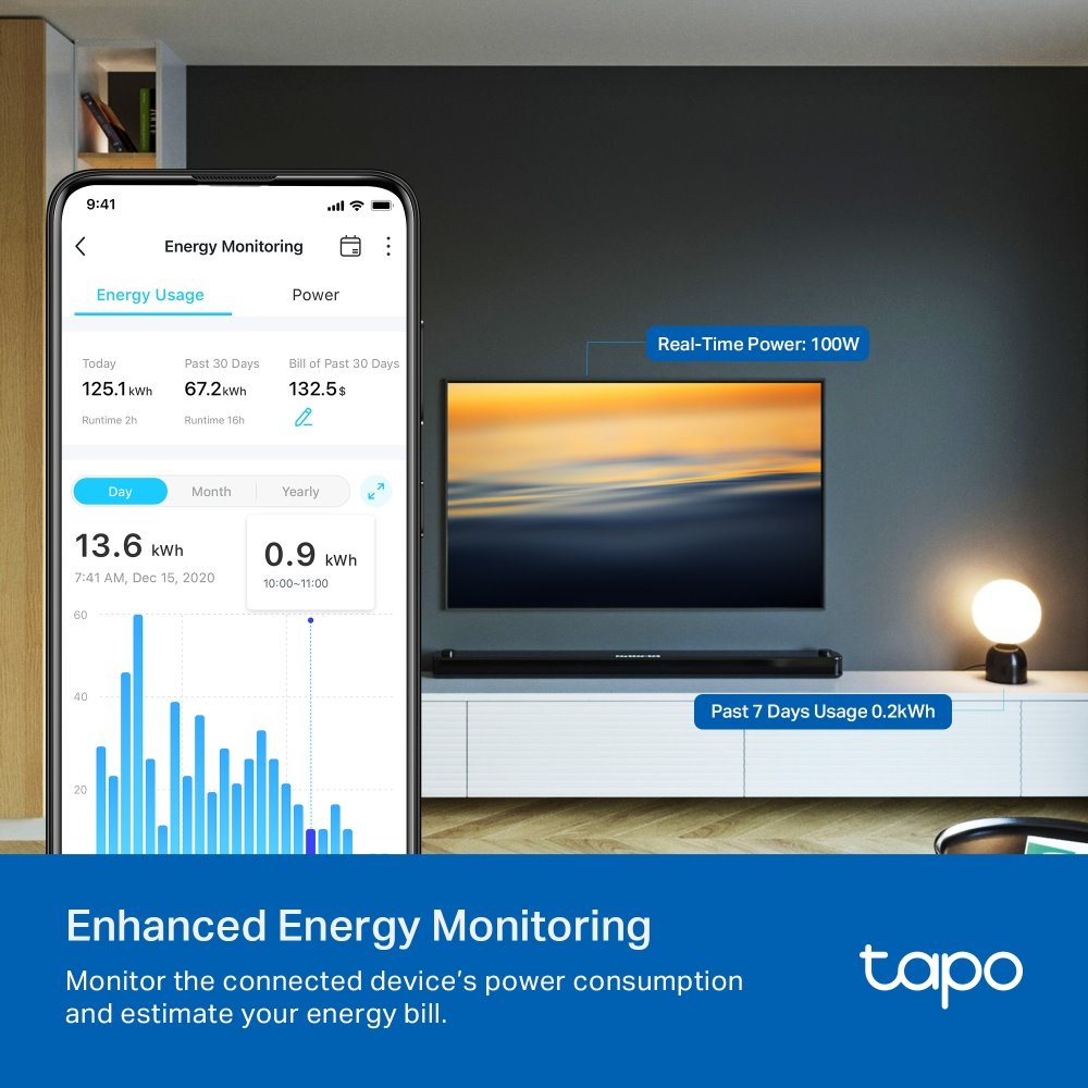 TP-link Tapo P110M Chytrá zásuvka s Wi-Fi a monitoringem