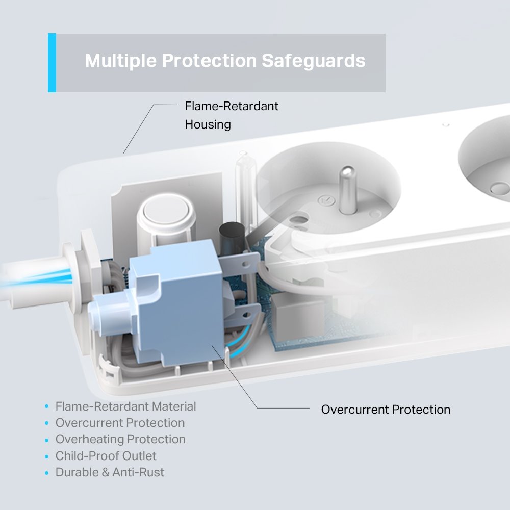 TP-link Tapo P300 Smart Wi-Fi napájecí prodlužovačka, 3x zásuvka