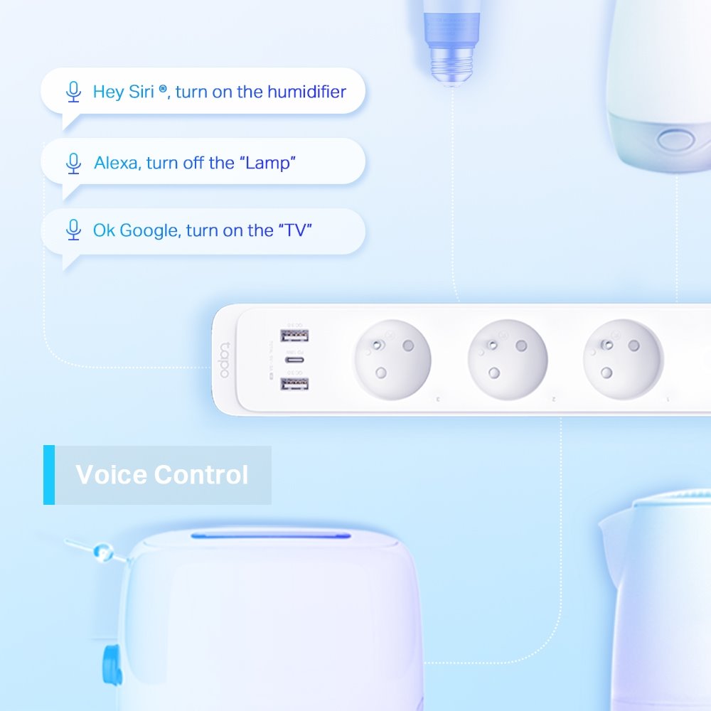 TP-link Tapo P300 Smart Wi-Fi napájecí prodlužovačka, 3x zásuvka