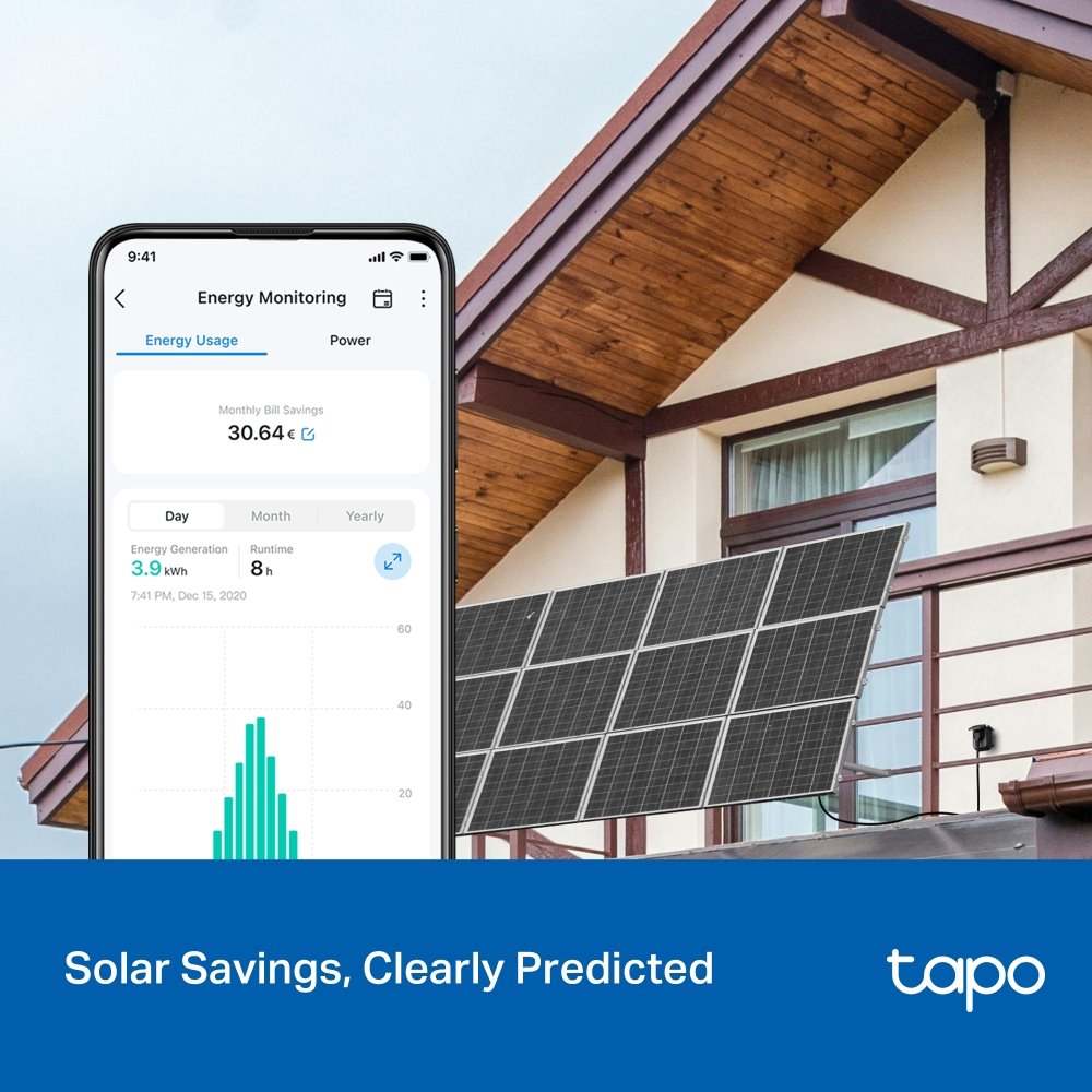 TP-link Tapo P410M Chytrá venkovní zásuvka s Wi-Fi a monitoringem, IP54