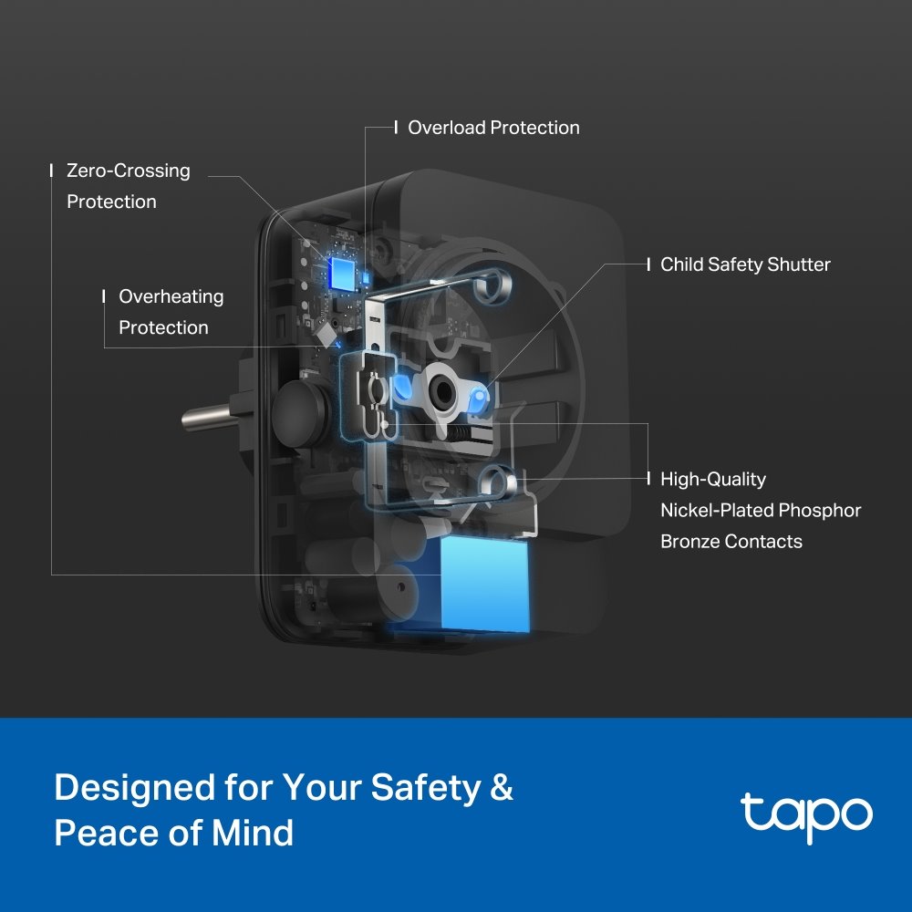 TP-link Tapo P410M Chytrá venkovní zásuvka s Wi-Fi a monitoringem, IP54