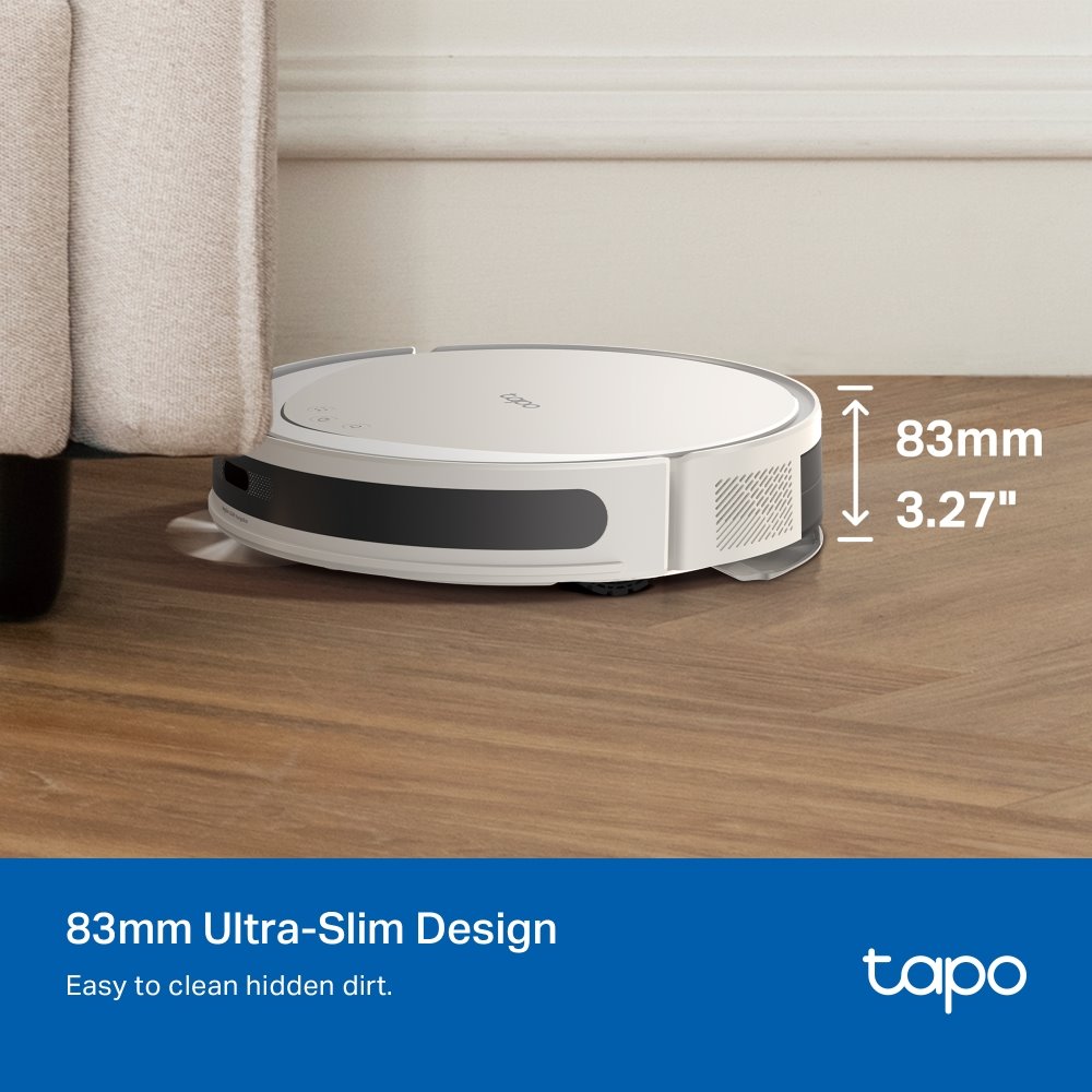 TP-link Tapo RV20 Max Plus White robotický vysavač a mop se samovyprazdňovací stanicí, 5300Pa, MagSlim LiDAR, bílá
