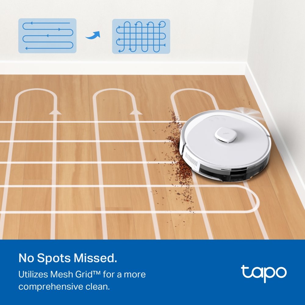 TP-link Tapo RV30 Max Plus White robotický vysavač a mop se samovyprazdňovací stanicí, 5300Pa, 3L vak, LiDAR + IMU, bílá