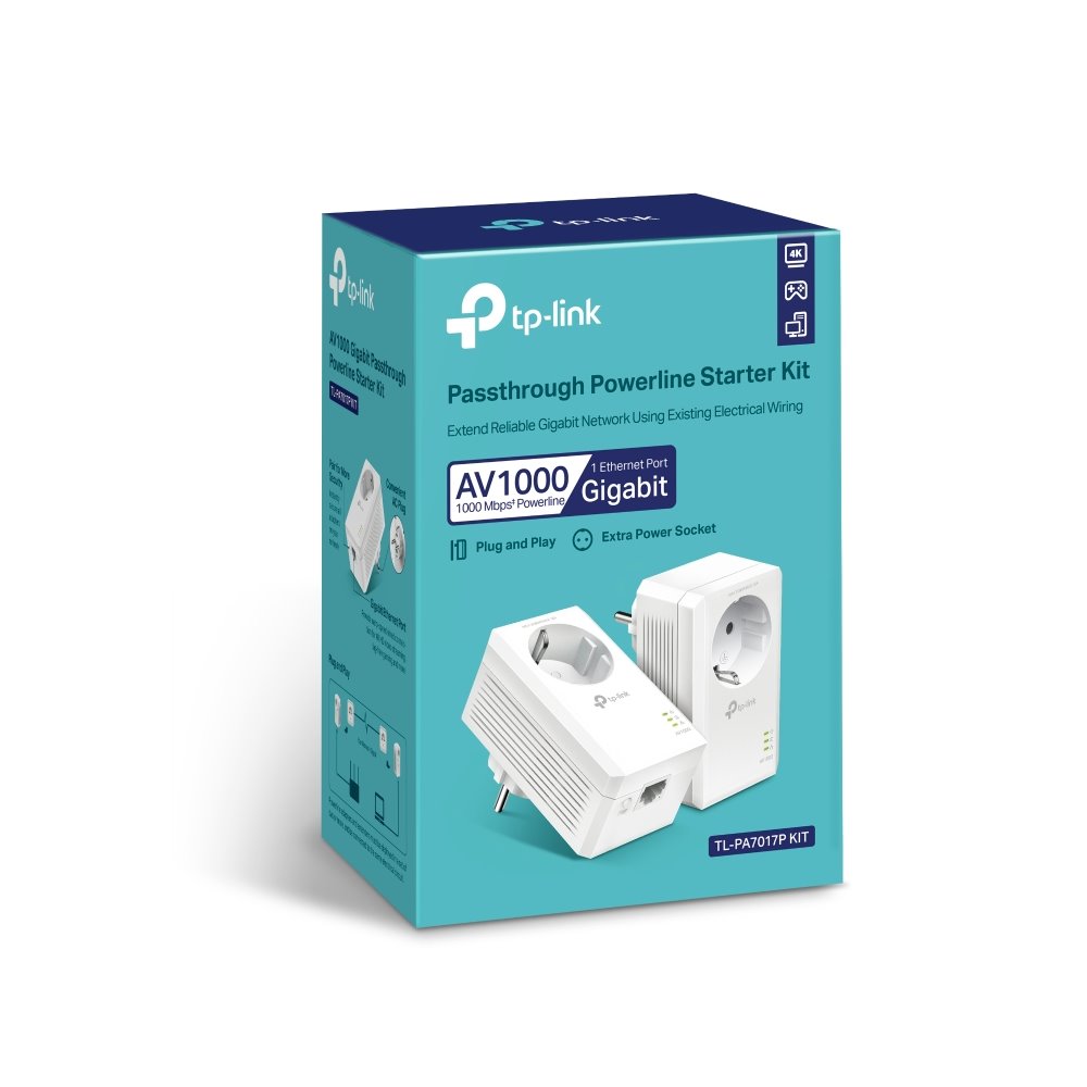 TP-link TL-PA7017PKIT Powerline starter kit, AV1000