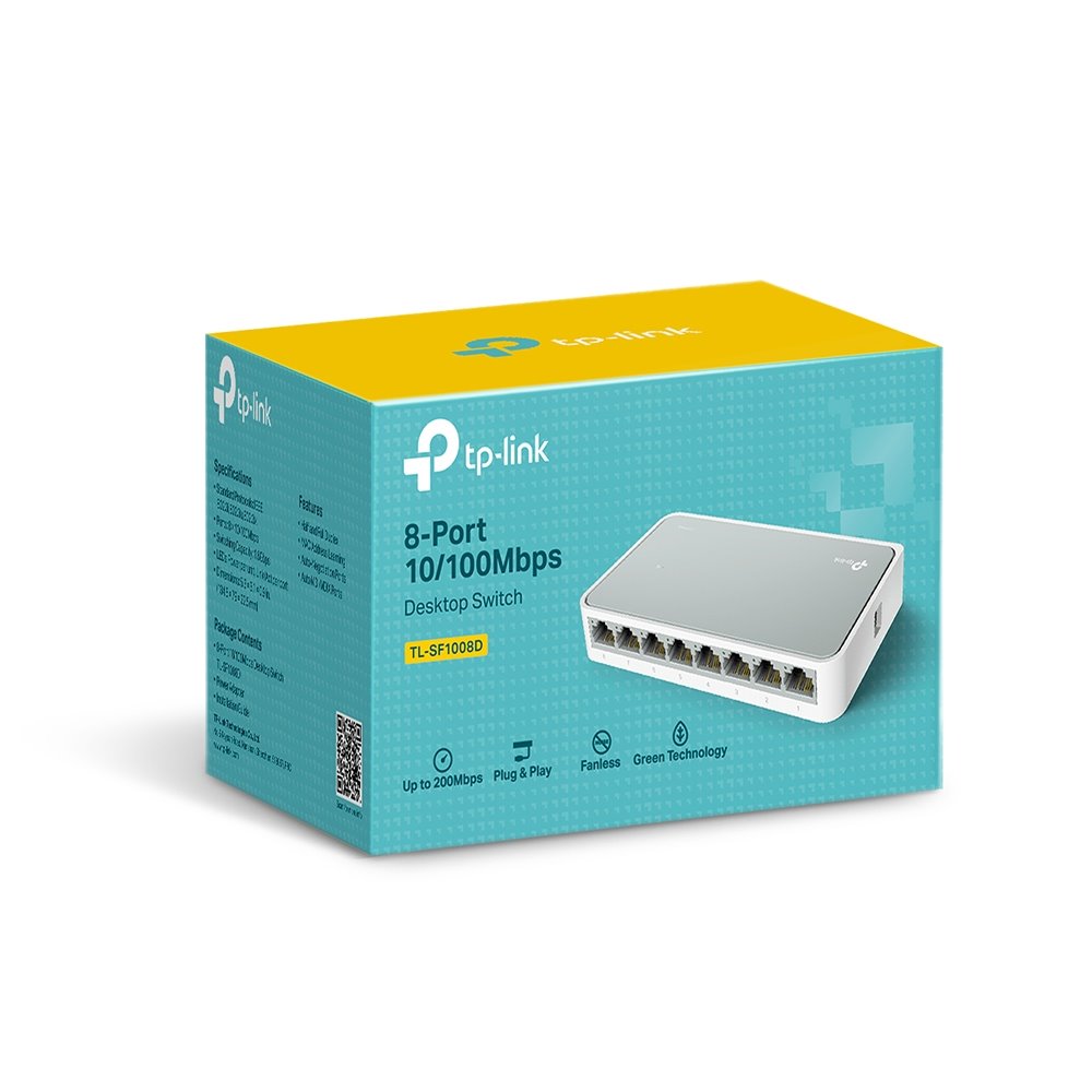 TP-link TL-SF1008D Switch 8x 10/100M, plastový, Desktop