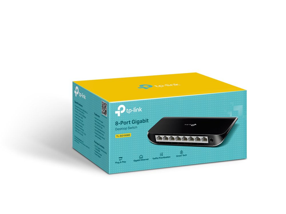 TP-link TL-SG1008D Switch 8G, plastový, Desktop