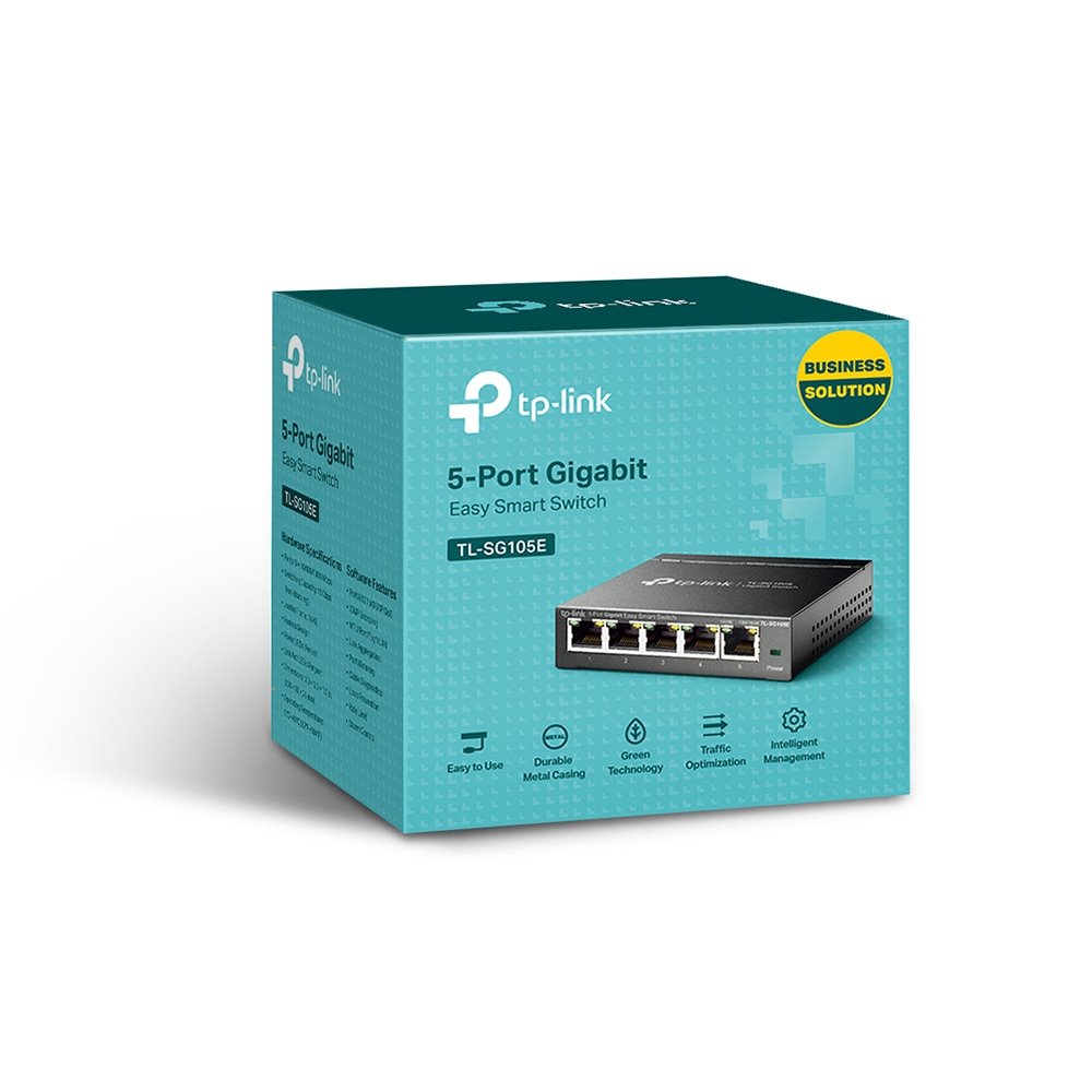 TP-link TL-SG105E Switch 5G, Easy Smart, kovový, VLAN, QoS, Desktop