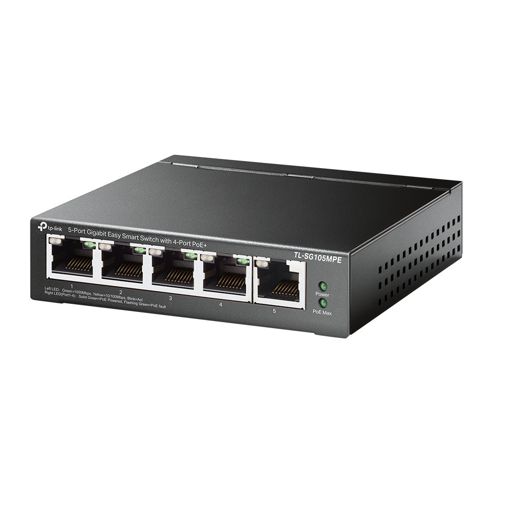 TP-link TL-SG105MPE Switch 5x 2.5G, 4x PoE+ (120W), Easy Smart, Desktop