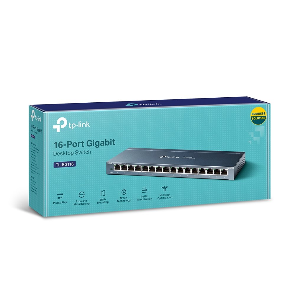TP-link TL-SG116 Switch 16G, kovový, Desktop