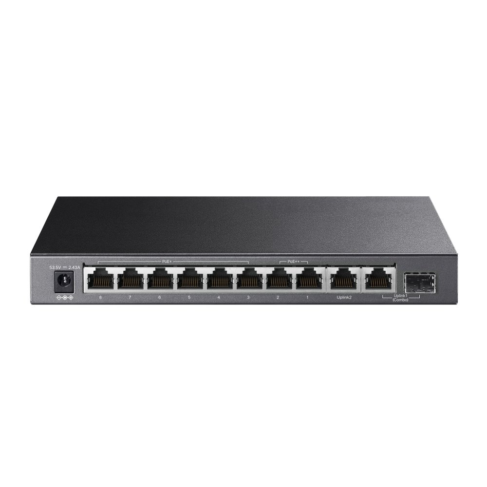 TP-link TL-SG1210PP Switch 9G, 1SFP, 2x PoE++, 6x PoE+ (123W), Unmanaged, Desktop