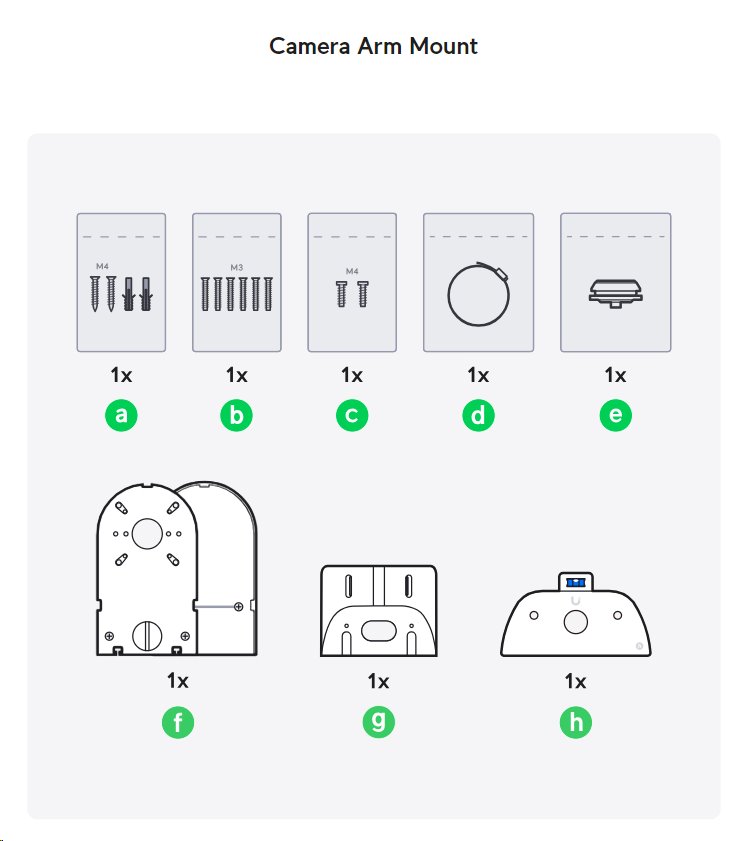 Ubiquiti držák Camera Arm Mount - odolná krabice proti neoprávněné manipulaci pro kamery Unifi Ultra, bílá