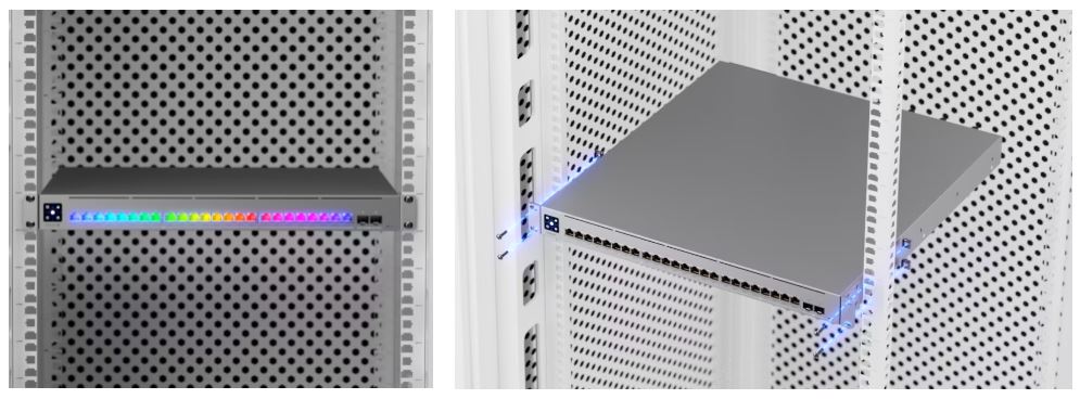 Ubiquiti Enterprise Campus 24 PoE - 24-port PoE switch, 16x 10GbE + 8x 2,5GbE + 2x 25Gb SFP28, power budget 1050W, RP