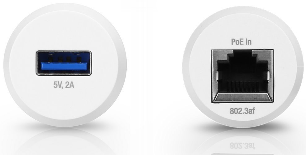 Ubiquiti INS-3AF-USB - PoE konvertor 802.3af/5V USB, vnitřní, bílý