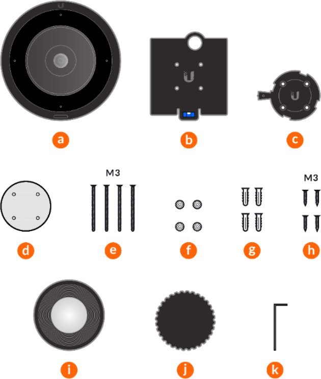 Ubiquiti IP kamera UniFi Protect UVC-AI-360, Fisheye, outdoor, 4Mpx, IR, PoE napájení, LAN 1Gb, antivandal
