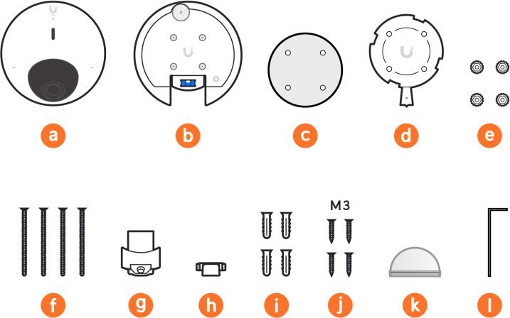 Ubiquiti IP kamera UniFi Protect UVC-G5-Dome, outdoor, 4Mpx, IR, PoE napájení, LAN 100Mb, antivandal