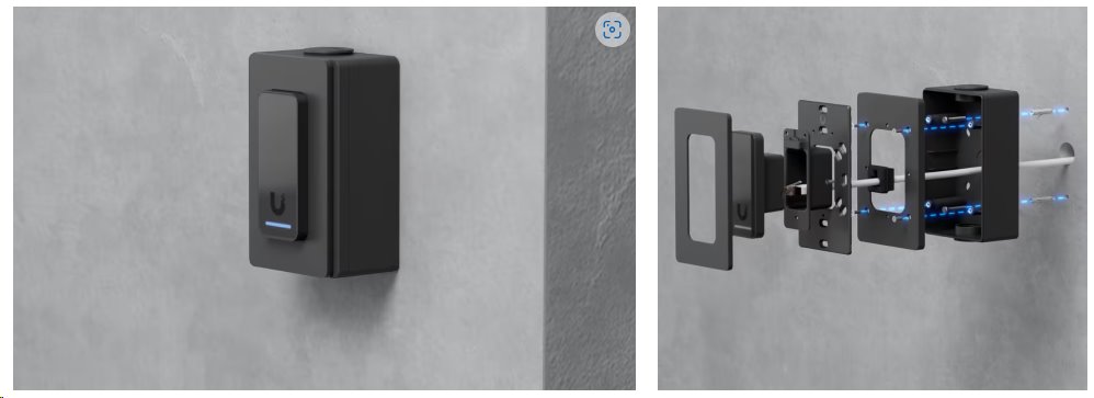 Ubiquiti Reader Junction Box Black (UACC-Reader-JB-B) - držák s krytem na kabely, černý, pro UA-G2/Interkom-Viewer/Ultra