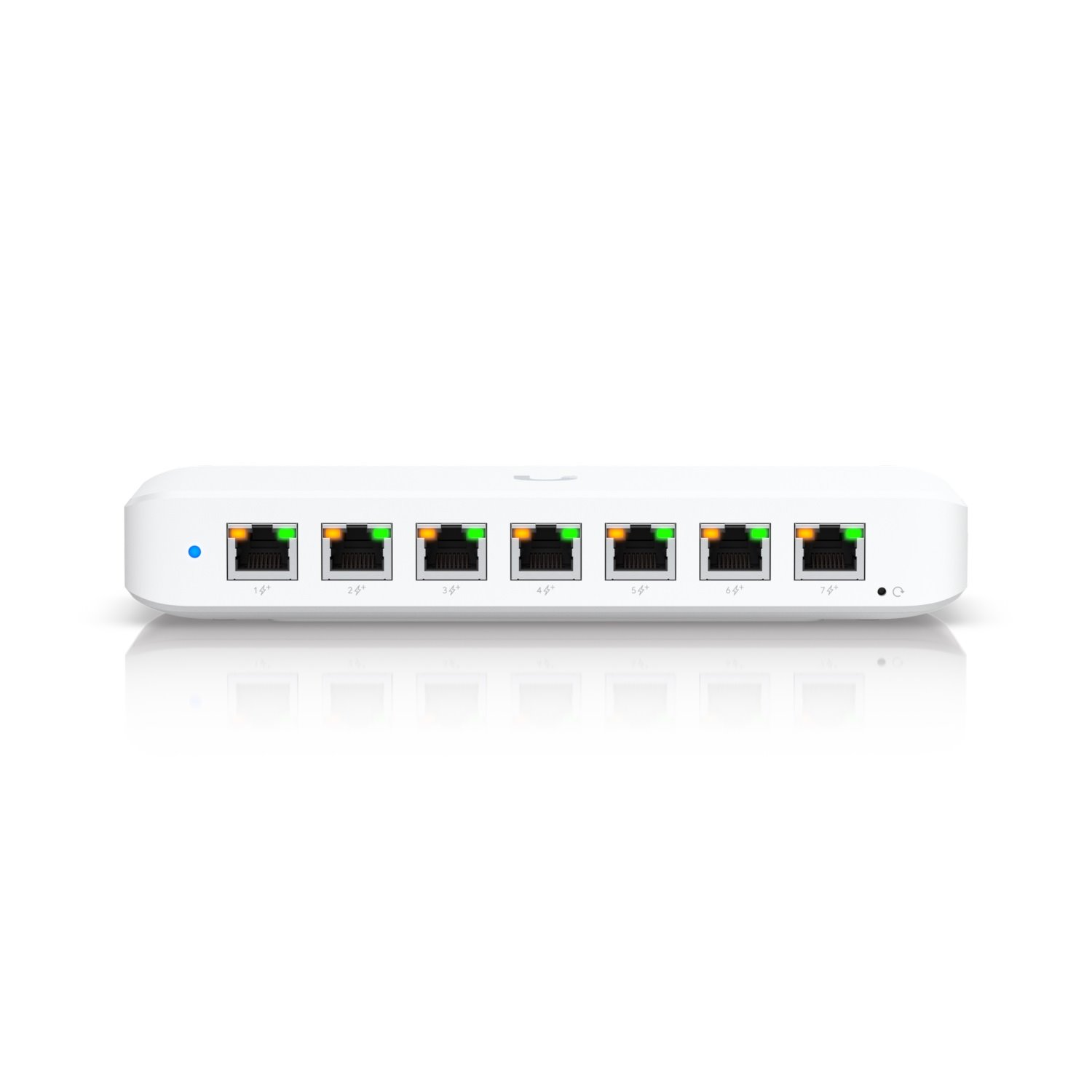 Ubiquiti Switch L2 UniFi USW-Ultra, 8-Port Gigabit, 7x PoE+-out, 1x PoE++ in, PoE budget 52W, s AC adaptérem