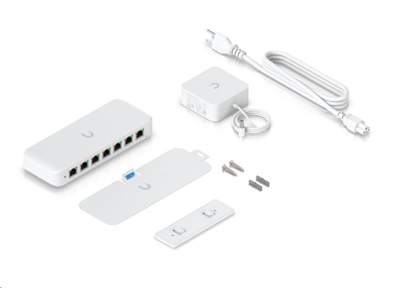 Ubiquiti Switch L2 UniFi USW-Ultra, 8-Port Gigabit, 7x PoE+-out, 1x PoE++ in, PoE budget 52W, s AC adaptérem