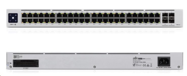 Ubiquiti Switch L3 UniFi Professional USW-Pro-48-PoE, 48-Port Gigabit, 4x SFP+, PoE-out, PoE budget 600W