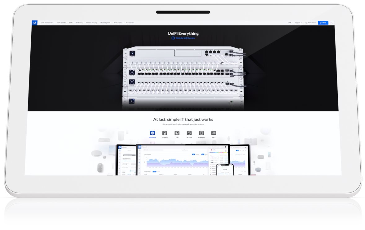 Ubiquiti UniFi Connect Display (UC-Display), 21,5" dotyk.displej Full HD, PoE++, pro aplikace digital signage