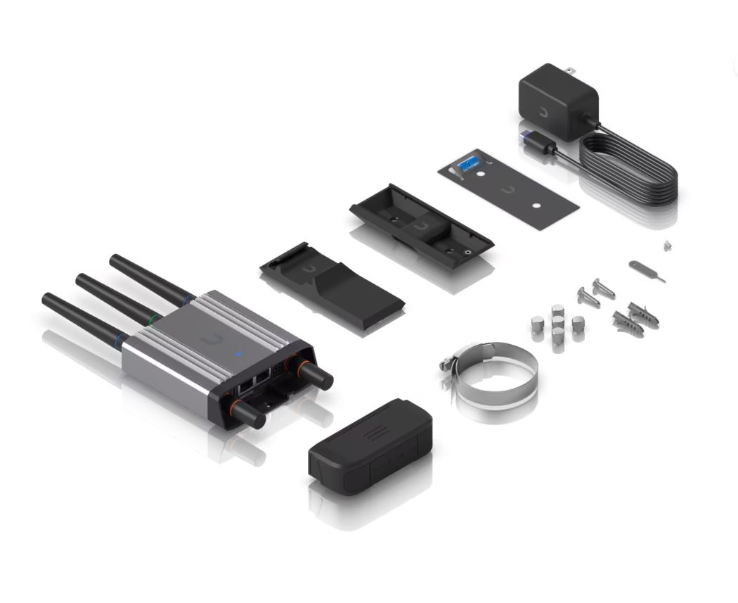 Ubiquiti UniFi Mobile Router Industrial (UMR-Industrial), LTE cat.4, WiFi 4, 2x GbE LAN PoE*, GPS, slot pro SIM