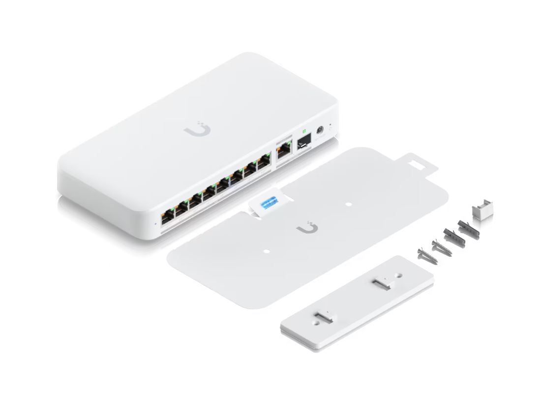 Ubiquiti UniFi Switch Flex 2.5G PoE (USW-Flex-2.5G-8-PoE), 8-Port 2.5Gbt PoE++, 1x 10GbE RJ45/SFP+, PoE- budget 196W