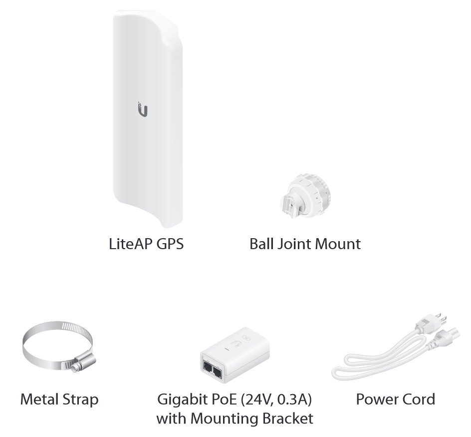 Ubiquiti Vysílací stanice LiteBeam LAP-GPS AirMax, 2x2 MIMO 5 GHz, 17 dBi (90°)