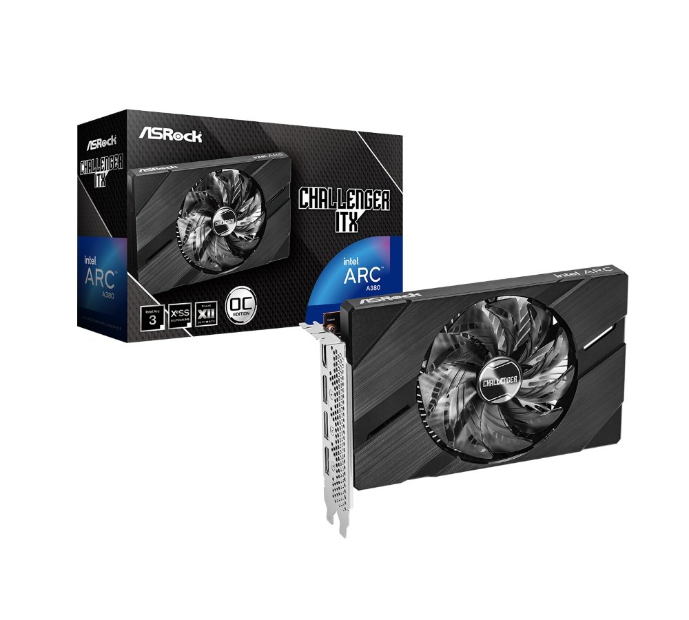 VGA Asrock Intel Arc A380 Challenger ITX 6G OC GDDR6