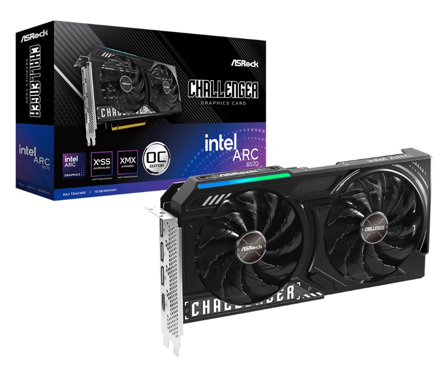 VGA Asrock Intel Arc B570 Challenger 10G OC GDDR6