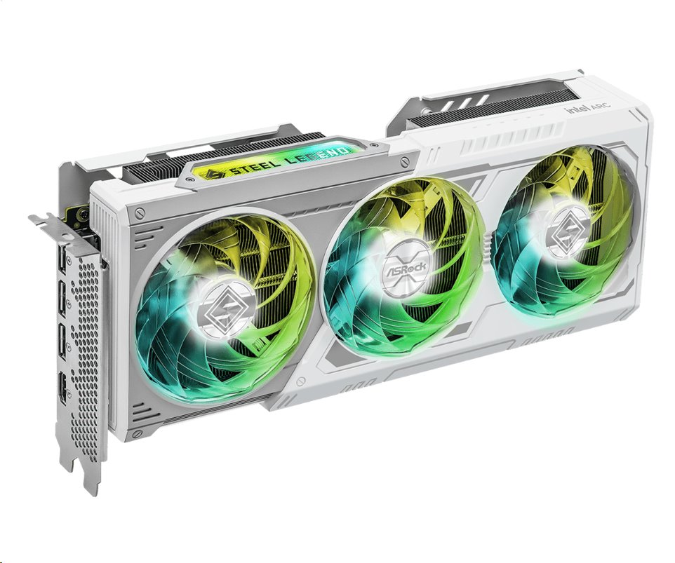 VGA Asrock Intel Arc B580 Steel Legende 12G OC GDDR6 White