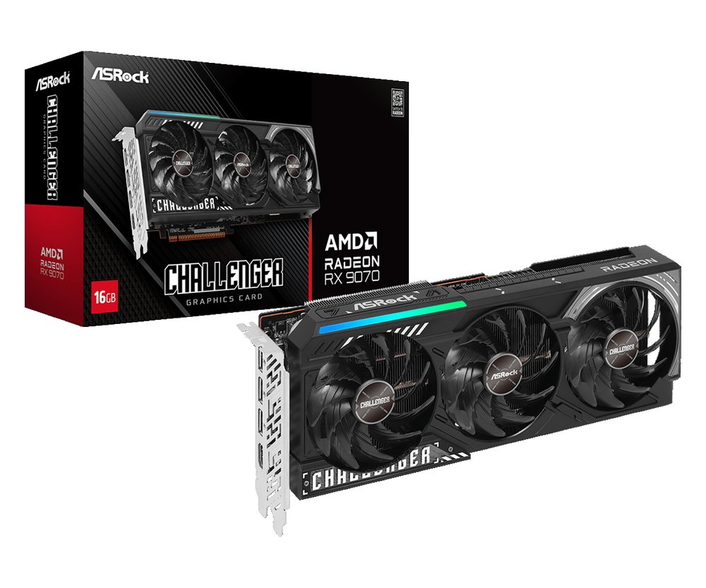 VGA Asrock Radeon RX 9070 Challenger 16G GDDR6