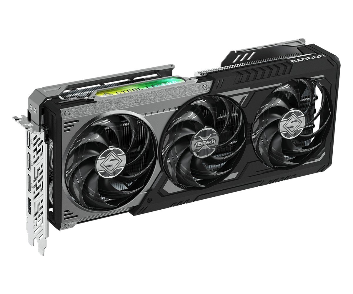 VGA Asrock Radeon RX 9070 GRE Steel Legend Dark 12G OC GDDR6