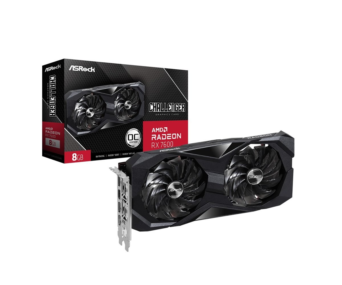 VGA Asrock Radeon RX7600 Challenger 8G OC GDDR6