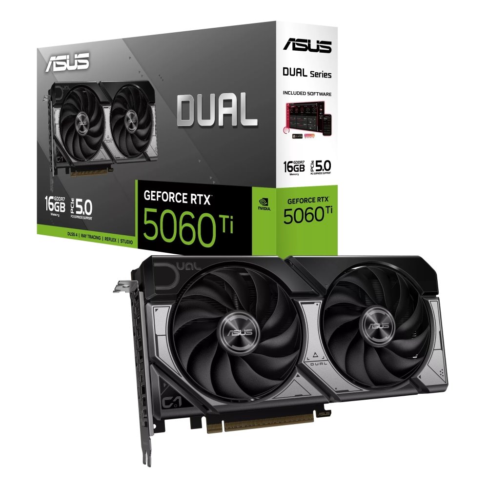 VGA ASUS Dual GeForce RTX 5060 Ti 16GB GDDR7
