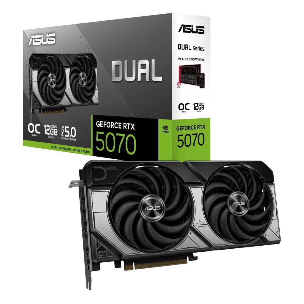 VGA ASUS Dual GeForce RTX 5070 12GB GDDR7 OC