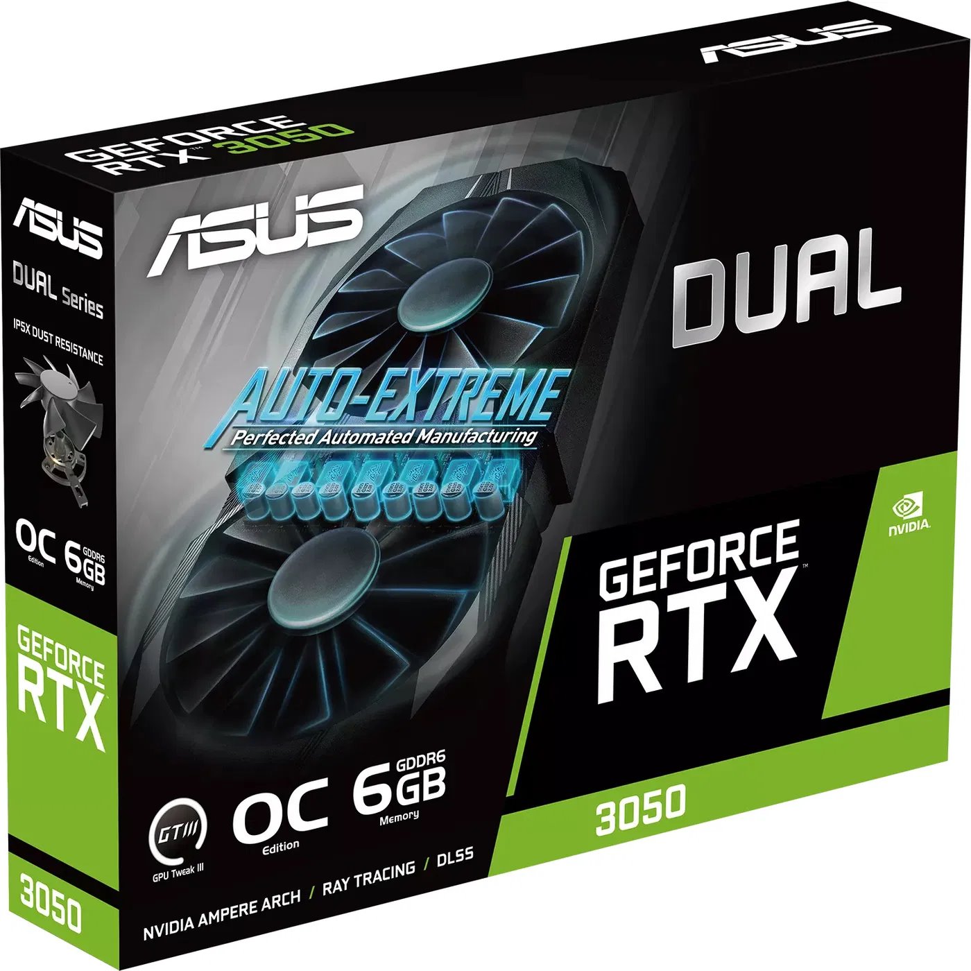 VGA ASUS DUAL RTX3050 OC 6GB/96-bit GDDR6 DVI HDMI DP