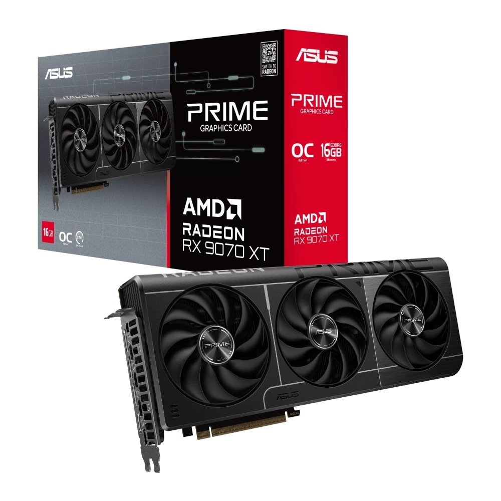 VGA ASUS Prime RX 9070 XT 16GB GDDR6 OC