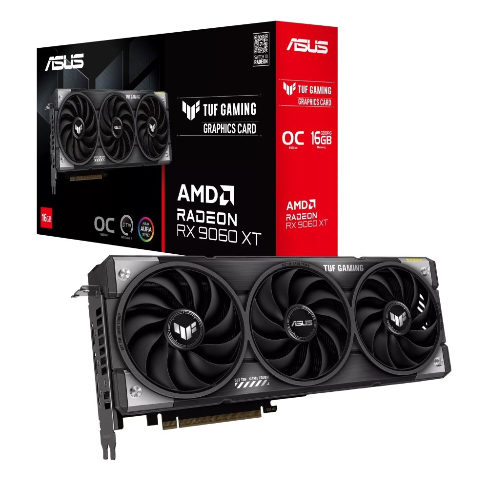 VGA ASUS TUF Gaming Radeon RX 9060 XT OC 16GB GDDR6