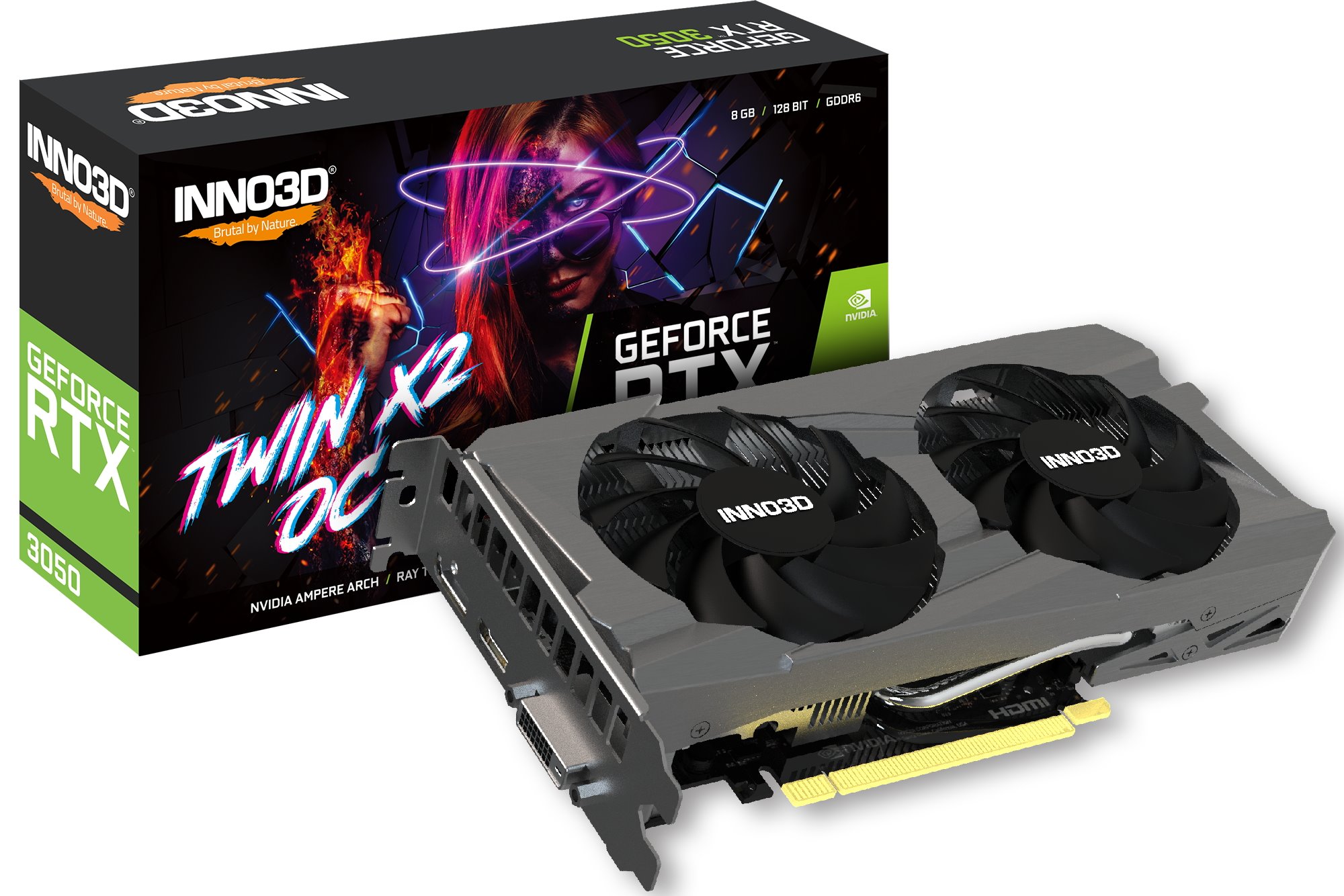 VGA INNO3D NVIDIA GeForce RTX 3050 Twin X2 OC V2 8GB GDDR6