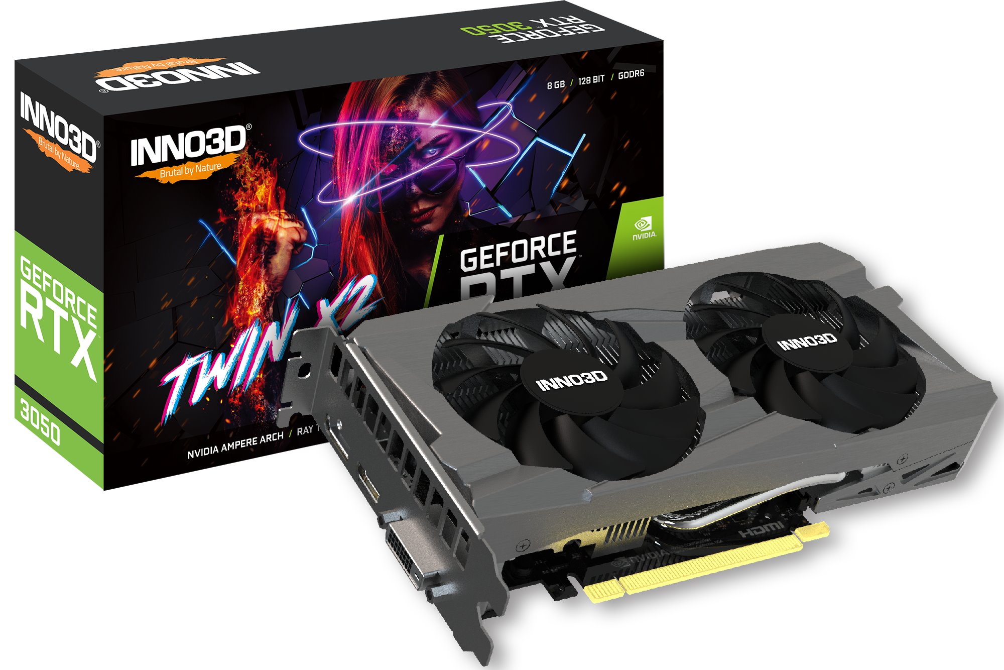 VGA INNO3D NVIDIA GeForce RTX 3050 Twin X2 V2 8GB GDDR6