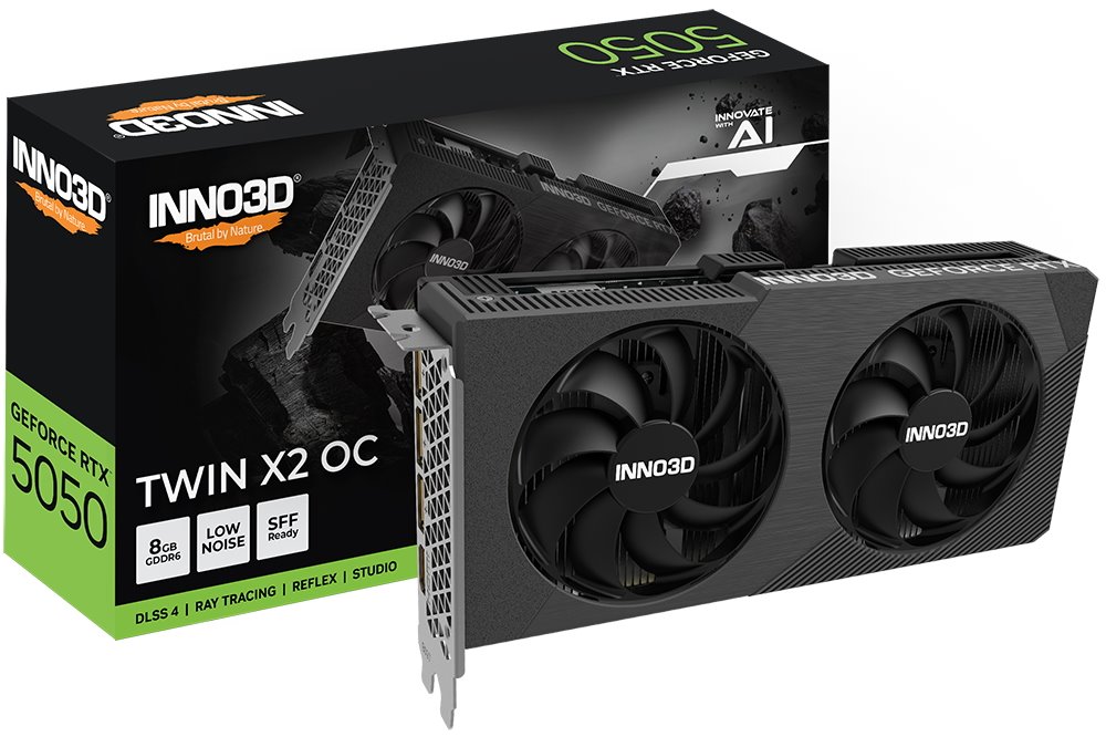 VGA INNO3D NVIDIA GeForce RTX 5050 Twin X2 OC 8GB GDDR6