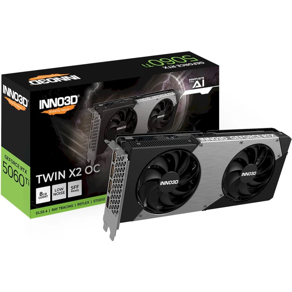VGA INNO3D NVIDIA GeForce RTX 5060 Ti 8GB Twin X2 OC (pošk. obal)