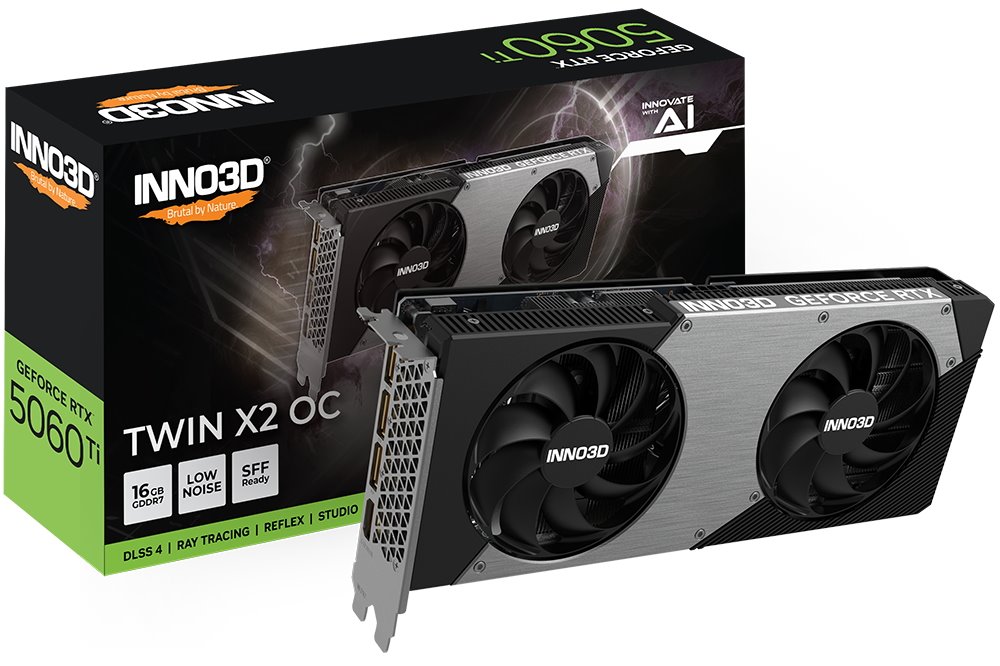 VGA INNO3D NVIDIA GeForce RTX 5060 Ti Twin X2 OC 16GB GDDR7