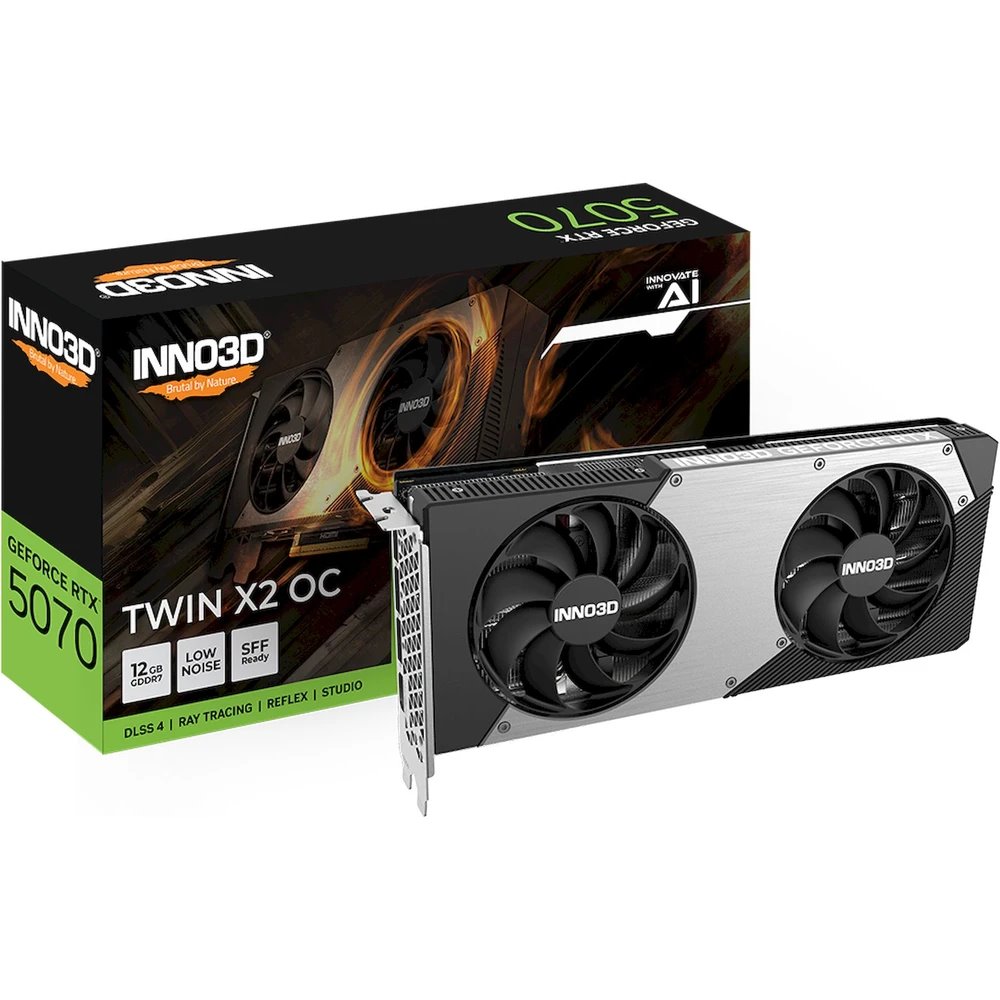 VGA INNO3D NVIDIA GeForce RTX 5070 Twin X2 OC 12GB GDDR7 (pošk. obal)