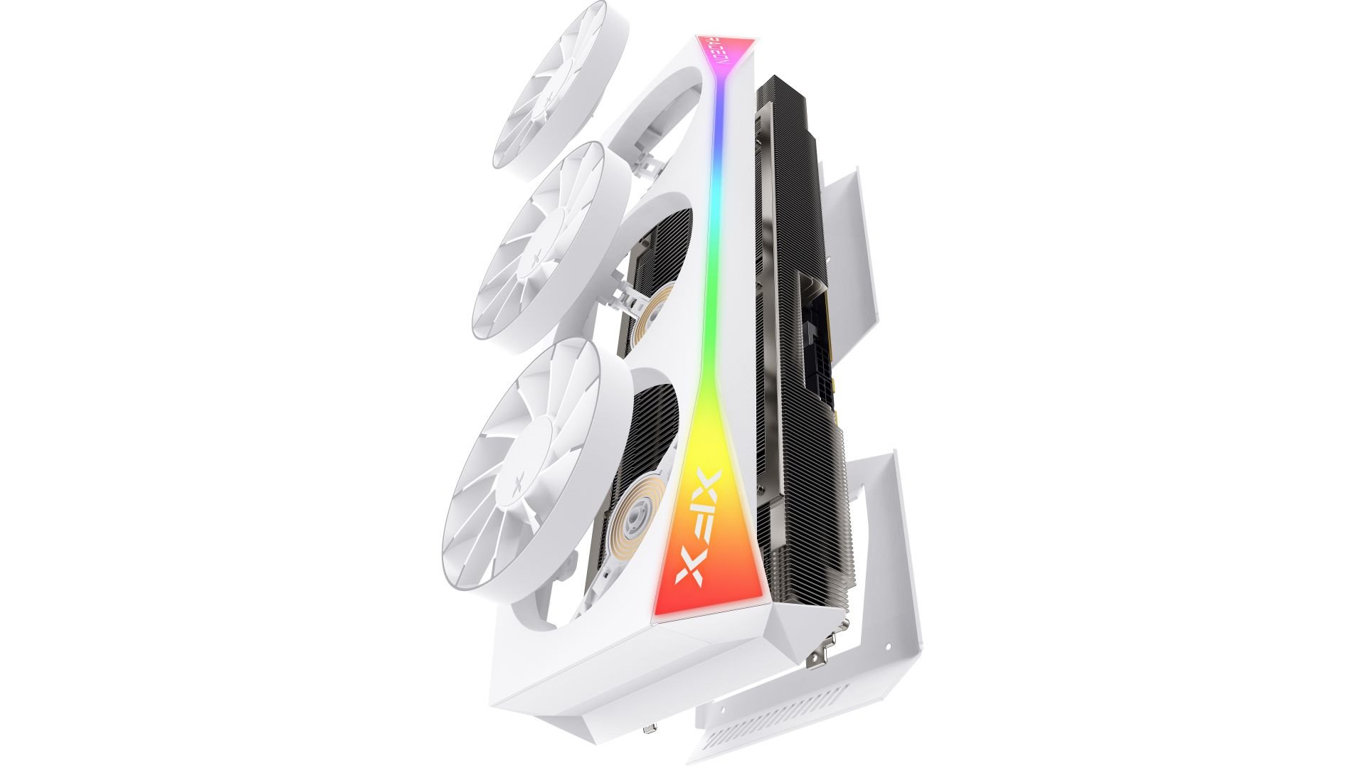 VGA XFX Mercury AMD Radeon RX 9070 XT OC 16GB GDDR6, Magnetic Air Edition RGB, White