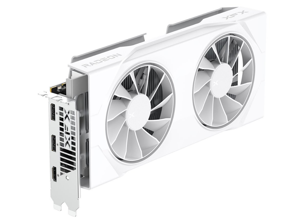 VGA XFX Swift AMD Radeon RX 9060 XT OC 8GB GDDR6 Gaming edition, dual fan - white