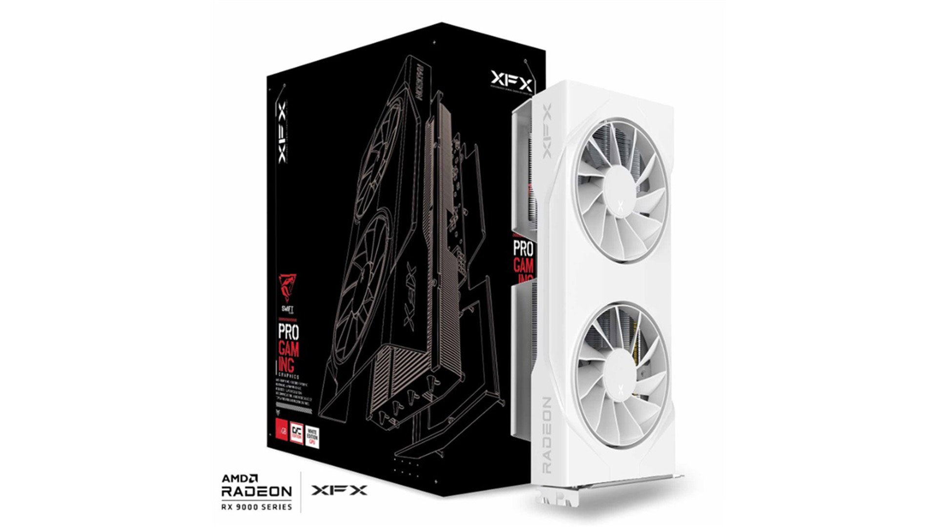 VGA XFX Swift AMD Radeon RX 9060 XT OC 8GB GDDR6 Gaming edition, White
