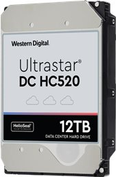 Western Digital Ultrastar DC HC520 3.5in 26.1MM 12000GB 256MB 7200RPM SATA ULTRA 512E SE