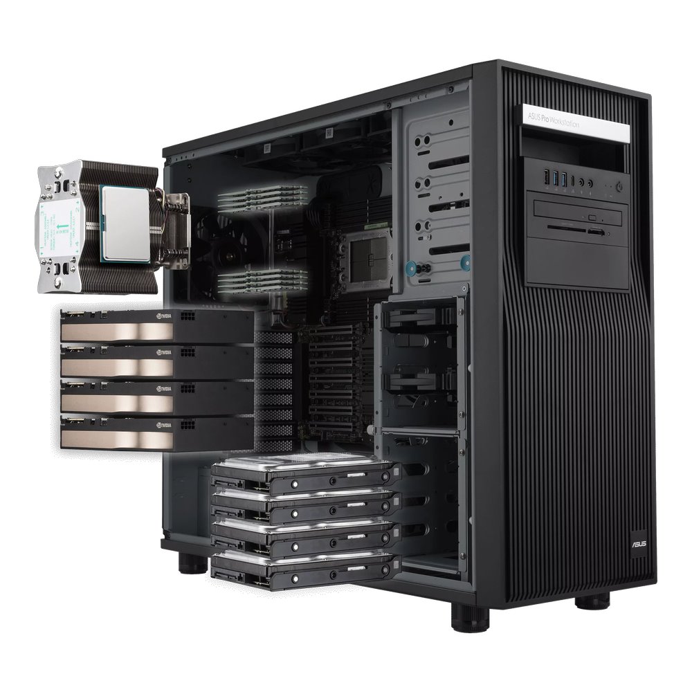 WS ASUS EC Pro ET900A X9, sTR5, 8xDDR5, 7xPCIe, 4x2.5"/3.5", 2xSlim SAS, 4xM.2, 1x10Gb LAN, 2000W Platinum, Tower 3U